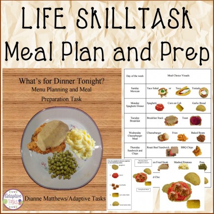 Life Skill Task Meal Plan and Prep